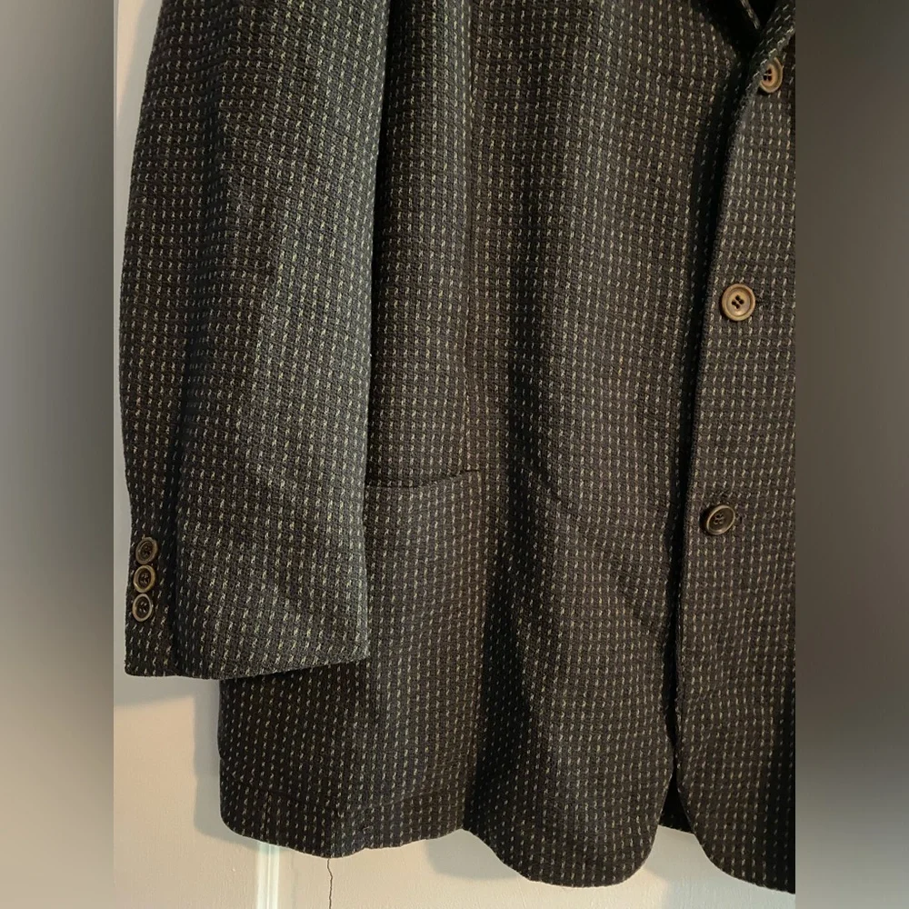 Vtg Y2K Giorgio Armani Vestimenta Spa Luxury Designer New Wool Blazer Size 54